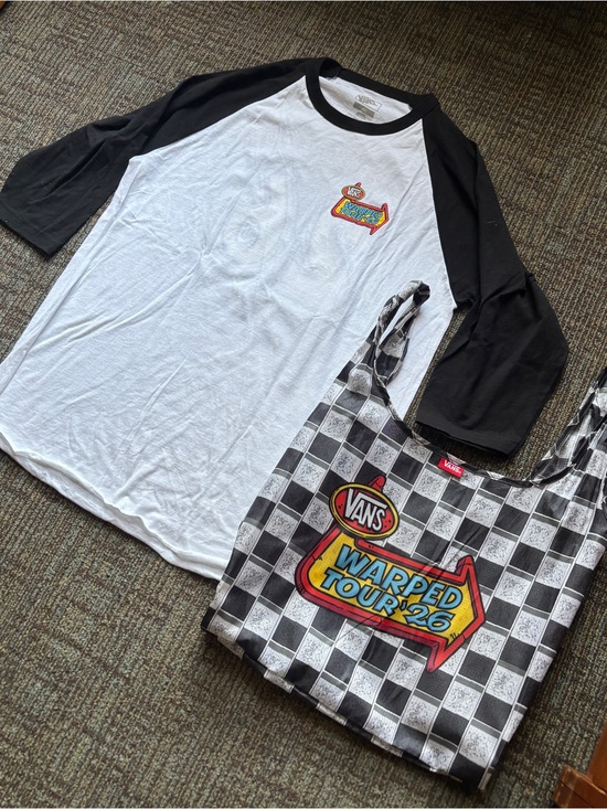 Vans Other - NEW VANS Warped Tour Unisex Baseball T-shirt Merch T Shirt Emo 2026 L - with Bag